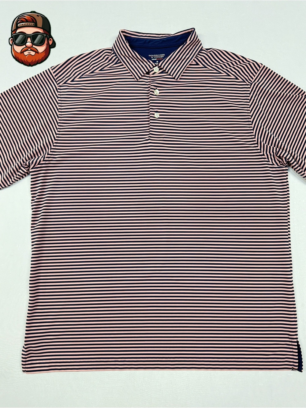 Men’s Medium Roundtree and York Travel Smart Performance Polo